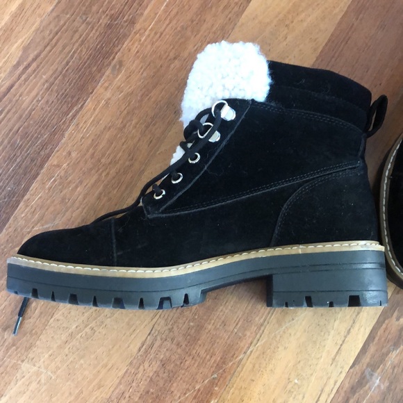 These cute black boots have only been worn once and are in perfect condition. - Picture 2 of 5